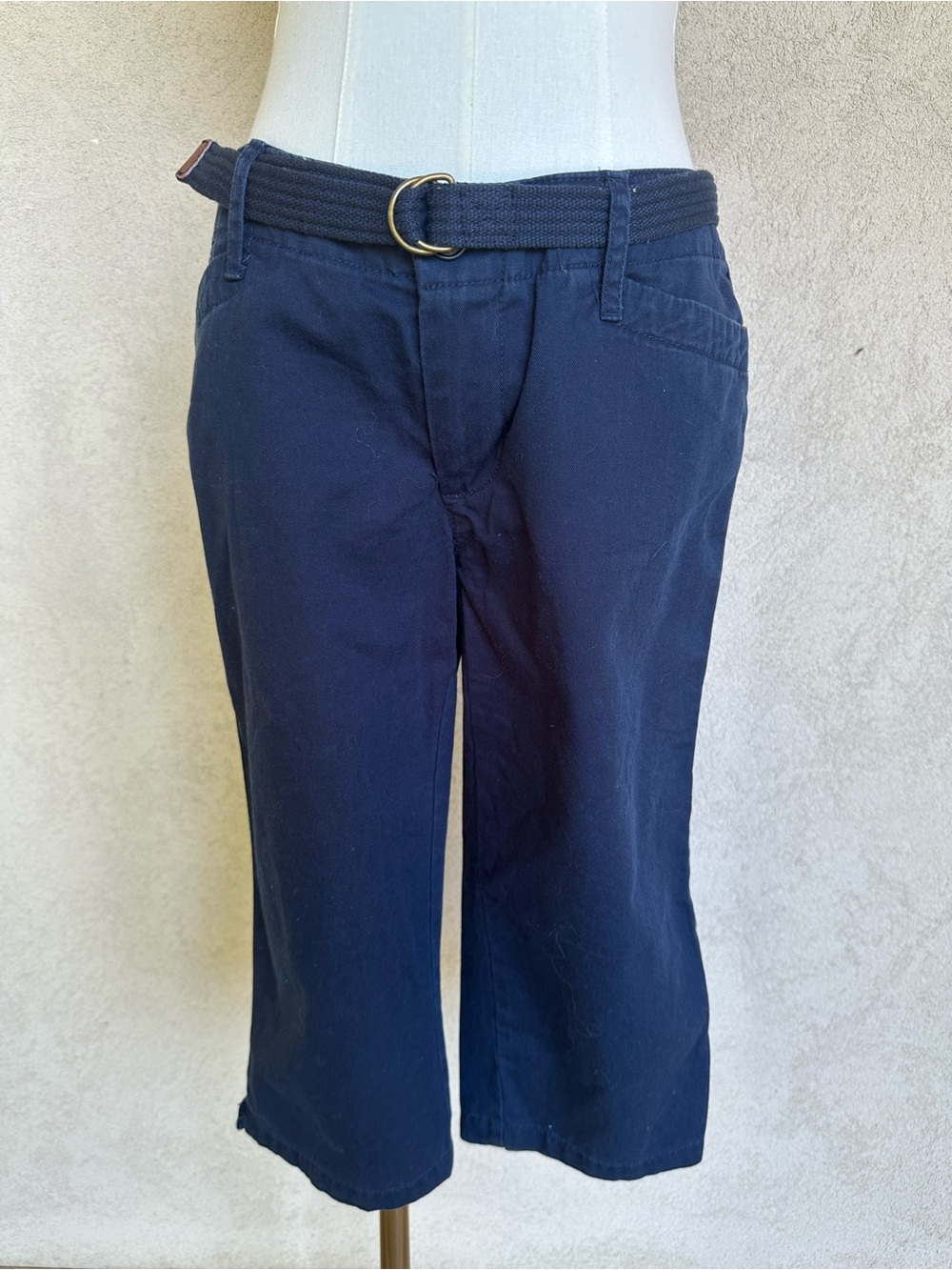Lauren Ralph Lauren Belted Navy Capri Pants
